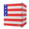 Husky 1.5 Cu. ft. 40-Can American Flag Freestanding Countertop Mini Fridge with Reversible Door without Freezer (USA Flag)