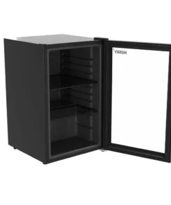 Husky 2.4 Cu. ft. 60-Can Freestanding Beverage Cooler Countertop Mini Fridge with Glass Door without Freezer (Black) -Deals Hand Tools Zone Store black husky beverage wine combos osfg017 bl 1f 1000