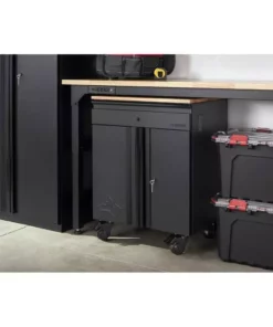 Husky Ready-to-Assemble 24-Gauge Steel 1-Drawer 2-Door Garage Base Cabinet in Black (28 in. W x 33 in. H x 18 in. D -Deals Hand Tools Zone Store black husky free standing cabinets g2801b us 31 1000