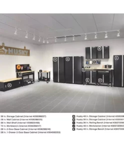 Husky Ready-to-Assemble 24-Gauge Steel 1-Drawer 2-Door Garage Base Cabinet in Black (28 in. W x 33 in. H x 18 in. D -Deals Hand Tools Zone Store black husky free standing cabinets g2801b us d4 1000