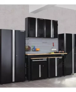 Husky Ready-to-Assemble 24-Gauge Steel Freestanding Garage Cabinet in Black (48 in. W x 72 in. H x 18 in. D) 27 Husky Ready-to-Assemble 24-Gauge Steel Freestanding Garage Cabinet in Black (48 in. W x 72 in. H x 18 in. D) -Deals Hand Tools Zone Store black husky free standing cabinets g4802t us 44 1000