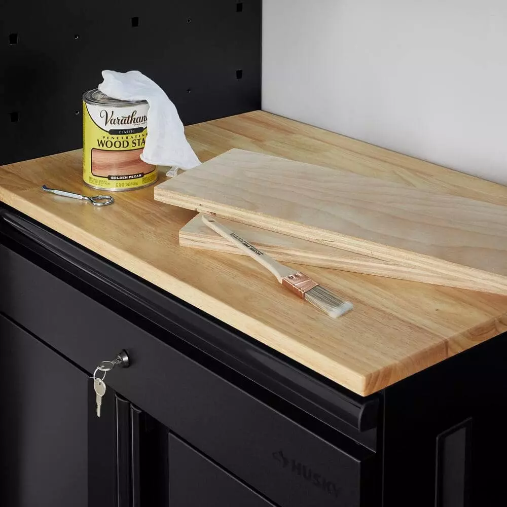 Husky Extra Wide Heavy Duty Welded 20-Gauge Steel 1-Drawer 2-Door Garage Cabinet in Black (32 in. W x 33 in. H x 21.5 in. D) 11 Husky Extra Wide Heavy Duty Welded 20-Gauge Steel 1-Drawer 2-Door Garage Cabinet in Black (32 in. W x 33 in. H x 21.5 in. D) - Image 9