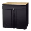 Husky Extra Wide Heavy Duty Welded 20-Gauge Steel 1-Drawer 2-Door Garage Cabinet in Black (32 in. W x 33 in. H x 21.5 in. D) -Deals Hand Tools Zone Store black husky free standing cabinets htc1000009 ex 64 1000