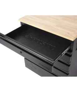 Husky Heavy Duty Welded 18-Gauge Steel 5-Drawer Garage Base Cabinet in Black (28 in. W x 32 in. H x 21.5 in. D) -Deals Hand Tools Zone Store black husky free standing cabinets htc100007 66 1000