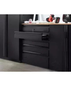 Husky Heavy Duty Welded 18-Gauge Steel 5-Drawer Garage Base Cabinet in Black (28 in. W x 32 in. H x 21.5 in. D) -Deals Hand Tools Zone Store black husky free standing cabinets htc100007 d4 1000