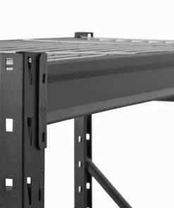 Husky 3-Tier Heavy Duty Industrial Welded Steel Garage Storage Shelving Unit in Black (65 in. W x 54 in. H x 24 in. D) -Deals Hand Tools Zone Store black husky freestanding shelving units hbr652454w3 1f 1000