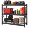 Husky 3-Tier Heavy Duty Industrial Welded Steel Garage Storage Shelving Unit in Black (65 in. W x 54 in. H x 24 in. D) -Deals Hand Tools Zone Store black husky freestanding shelving units hbr652454w3 64 1000
