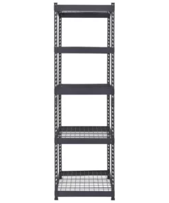 Husky 5-Tier Heavy Duty Boltless Steel Garage Storage Shelving Unit in Black (48 in. W x 78 in. H x 24 in. D) 20 Husky 5-Tier Heavy Duty Boltless Steel Garage Storage Shelving Unit in Black (48 in. W x 78 in. H x 24 in. D) -Deals Hand Tools Zone Store black husky freestanding shelving units n2r482478w5b 1d 1000