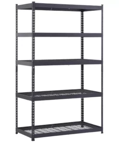 Husky 5-Tier Heavy Duty Boltless Steel Garage Storage Shelving Unit in Black (48 in. W x 78 in. H x 24 in. D) 18 Husky 5-Tier Heavy Duty Boltless Steel Garage Storage Shelving Unit in Black (48 in. W x 78 in. H x 24 in. D) -Deals Hand Tools Zone Store black husky freestanding shelving units n2r482478w5b 40 1000