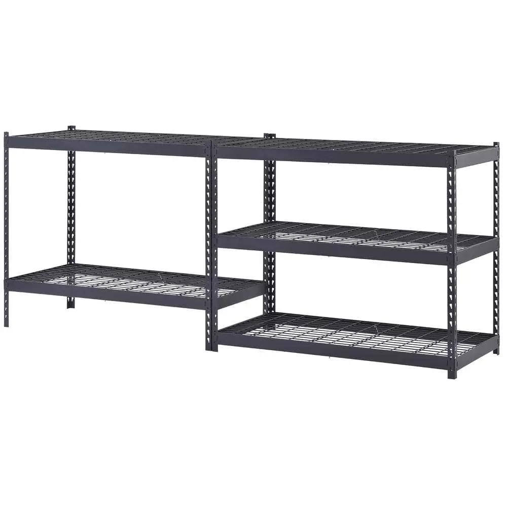 Husky 5-Tier Heavy Duty Boltless Steel Garage Storage Shelving Unit in Black (48 in. W x 78 in. H x 24 in. D) 11 Husky 5-Tier Heavy Duty Boltless Steel Garage Storage Shelving Unit in Black (48 in. W x 78 in. H x 24 in. D) - Image 9