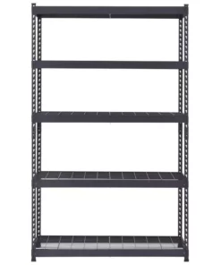 Husky 5-Tier Heavy Duty Boltless Steel Garage Storage Shelving Unit in Black (48 in. W x 78 in. H x 24 in. D) 22 Husky 5-Tier Heavy Duty Boltless Steel Garage Storage Shelving Unit in Black (48 in. W x 78 in. H x 24 in. D) -Deals Hand Tools Zone Store black husky freestanding shelving units n2r482478w5b 77 1000