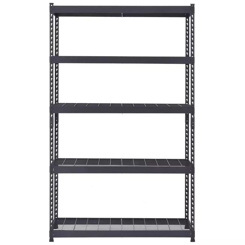 Husky 5-Tier Heavy Duty Boltless Steel Garage Storage Shelving Unit in Black (48 in. W x 78 in. H x 24 in. D) 9 Husky 5-Tier Heavy Duty Boltless Steel Garage Storage Shelving Unit in Black (48 in. W x 78 in. H x 24 in. D) - Image 7