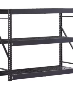 Husky 3-Tier Industrial Duty Steel Freestanding Garage Storage Shelving Unit in Black (65 in. W x 54 in. H x 24 in. D) -Deals Hand Tools Zone Store black husky freestanding shelving units n2w652454w3b 40 1000