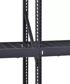 Husky 3-Tier Industrial Duty Steel Freestanding Garage Storage Shelving Unit in Black (65 in. W x 54 in. H x 24 in. D) -Deals Hand Tools Zone Store black husky freestanding shelving units n2w652454w3b 66 1000