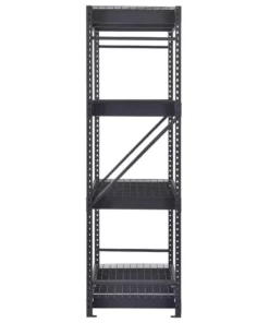 Husky 4-Tier Industrial Duty Steel Freestanding Garage Storage Shelving Unit in Black (77 in. W x 78 in. H x 24 in. D) -Deals Hand Tools Zone Store black husky freestanding shelving units n2w772478w4b 1d 1000
