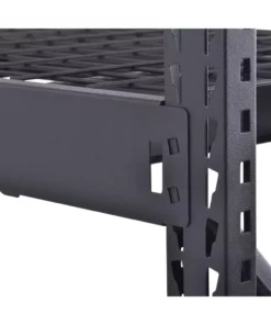 Husky 4-Tier Industrial Duty Steel Freestanding Garage Storage Shelving Unit in Black (77 in. W x 78 in. H x 24 in. D) -Deals Hand Tools Zone Store black husky freestanding shelving units n2w772478w4b 1f 1000