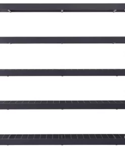 Husky 5-Tier Industrial Duty Steel Freestanding Garage Storage Shelving Unit in Black (90 in. W x 90 in. H x 24 in. D) -Deals Hand Tools Zone Store black husky freestanding shelving units n2w902490w5b 77 1000