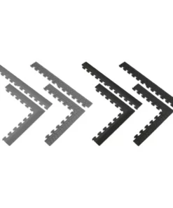 Husky 18.4 in. x 18.4 in. Black Commercial PVC Garage Flooring Trim Kit -Deals Hand Tools Zone Store black husky garage flooring tiles hdtkblk 1f 1000