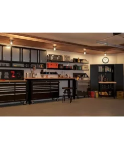 Husky Steel Garage Wall Shelf in Black (36 in. W x 9 in. H x 9 in. D) -Deals Hand Tools Zone Store black husky garage wall shelving g3600as us 66 1000