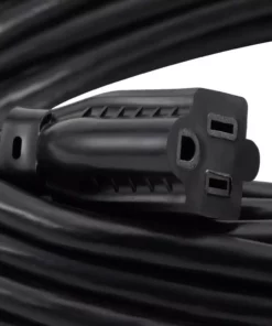 Husky 50 ft. 14/3 Oil Resistant Indoor/Outdoor Extension Cord, Black -Deals Hand Tools Zone Store black husky general purpose cords hd 277 614 a0 1000