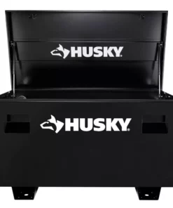 Husky 48 in. W x 24 in. D Steel Job Site Tool Box in Black -Deals Hand Tools Zone Store black husky jobsite boxes h48jsb 1f 1000