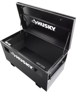 Husky 48 in. W x 24 in. D Steel Job Site Tool Box in Black -Deals Hand Tools Zone Store black husky jobsite boxes h48jsb 4f 1000