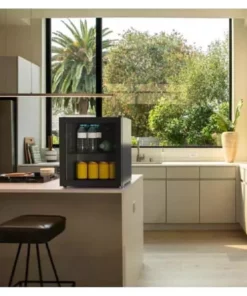 Husky 1.5 Cu. ft. Glass Door Freestanding Countertop Beverage Refrigerator with Reversible Door without Freezer (Black) -Deals Hand Tools Zone Store black husky mini fridges osfg011 bm 1f 1000