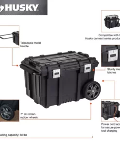 Husky 26 in. Connect Rolling Tool Box Black -Deals Hand Tools Zone Store black husky modular tool storage systems 228224 77 1000
