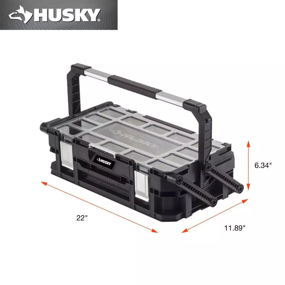Husky 22 in. 22-Compartment Connect Cantilever Organizer for Small Parts Organizer 7 Husky 22 in. 22-Compartment Connect Cantilever Organizer for Small Parts Organizer - Image 5
