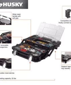 Husky 22 in. 22-Compartment Connect Cantilever Organizer for Small Parts Organizer 17 Husky 22 in. 22-Compartment Connect Cantilever Organizer for Small Parts Organizer -Deals Hand Tools Zone Store black husky modular tool storage systems 230379 a0 1000