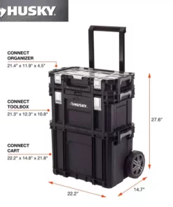 Husky 22 in. Connect Rolling System Tool Box 15 Husky 22 in. Connect Rolling System Tool Box -Deals Hand Tools Zone Store black husky modular tool storage systems 230381 40 1000