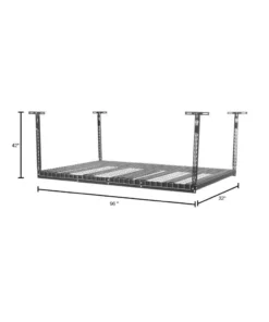 Husky Adjustable Height Overhead Ceiling Mount Garage Rack in Black (42 in. H x 96 in. W x 32 in. D) -Deals Hand Tools Zone Store black husky overhead garage storage acr3296b p a0 1000