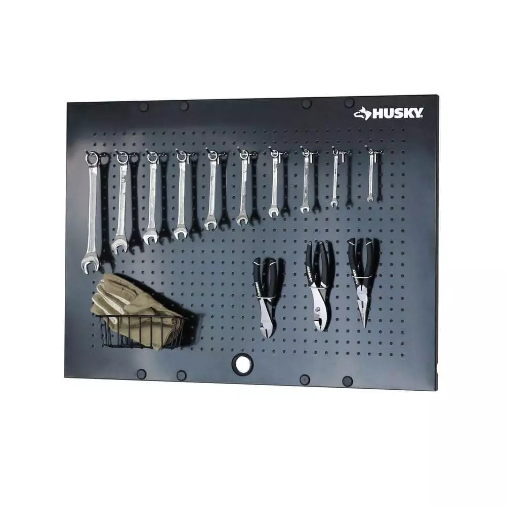 Husky 2-Pack Steel Pegboard Set in Black (36 in. W x 26 in. H) for Ready-to-Assemble Steel Garage Storage System 7 Husky 2-Pack Steel Pegboard Set in Black (36 in. W x 26 in. H) for Ready-to-Assemble Steel Garage Storage System - Image 5