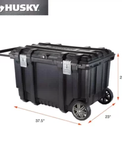 Husky 37 in. Rolling Tool Box Utility Cart Black -Deals Hand Tools Zone Store black husky portable tool boxes 209261 77 1000