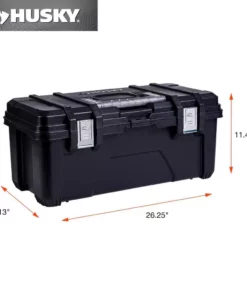Husky 26 in. Black Plastic Portable Tool Box with Metal Latches -Deals Hand Tools Zone Store black husky portable tool boxes 235580 40 1000