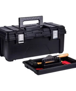Husky 26 in. Black Plastic Portable Tool Box with Metal Latches -Deals Hand Tools Zone Store black husky portable tool boxes 235580 44 1000