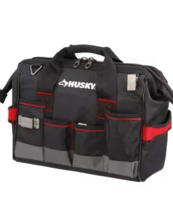Husky 14 in. Large Mouth Tool Bag -Deals Hand Tools Zone Store black husky tool bags 67125 02 1f 1000