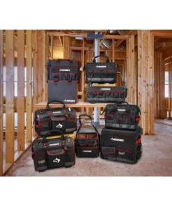 Husky 14 in. Large Mouth Tool Bag -Deals Hand Tools Zone Store black husky tool bags 67125 02 31 1000