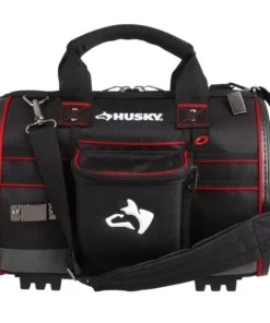 Husky 16 in. Large Mouth Tool Bag with Tool Wall -Deals Hand Tools Zone Store black husky tool bags 67126 02 1f 1000
