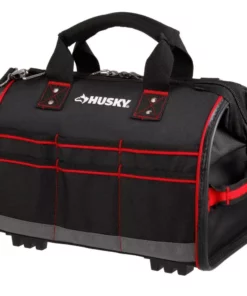 Husky 16 in. Large Mouth Tool Bag with Tool Wall -Deals Hand Tools Zone Store black husky tool bags 67126 02 fa 1000