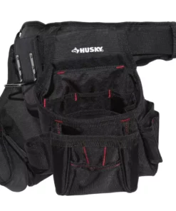 Husky 2-Bag 10-Pocket Black Contractor's Work Tool Belt -Deals Hand Tools Zone Store black husky tool belts hd858759 th 1f 1000