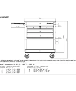 Husky 33 in 4-Drawer Mechanics Cart with Extended Side Table and Bottle Tray 19 Husky 33 in 4-Drawer Mechanics Cart with Extended Side Table and Bottle Tray -Deals Hand Tools Zone Store black husky tool carts xhouc3304b11 40 1000