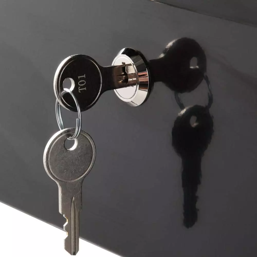 Husky 33 in 4-Drawer Mechanics Cart with Extended Side Table and Bottle Tray 8 Husky 33 in 4-Drawer Mechanics Cart with Extended Side Table and Bottle Tray - Image 6