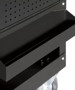 Husky 33 in 4-Drawer Mechanics Cart with Extended Side Table and Bottle Tray 28 Husky 33 in 4-Drawer Mechanics Cart with Extended Side Table and Bottle Tray -Deals Hand Tools Zone Store black husky tool carts xhouc3304b11 fa 1000