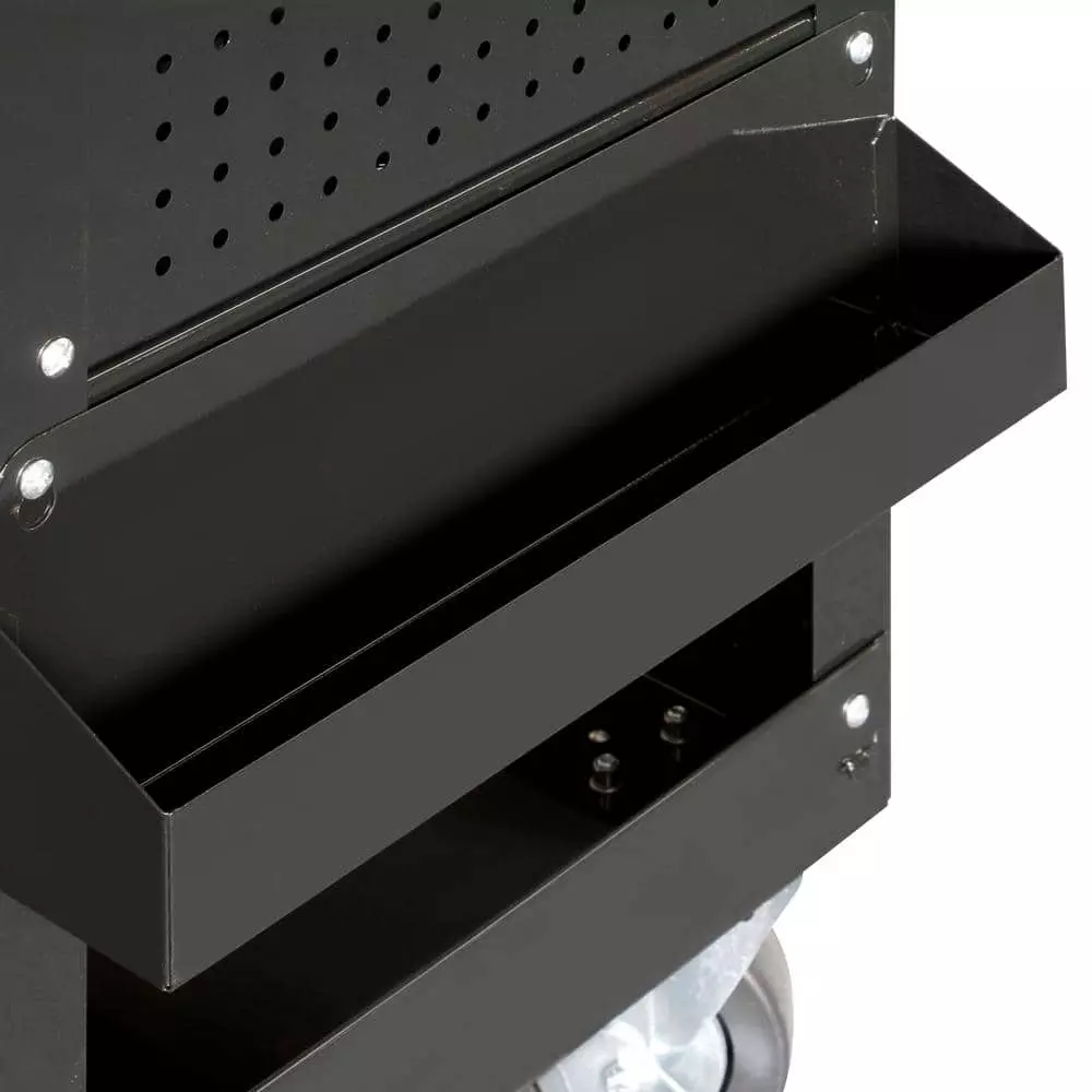 Husky 33 in 4-Drawer Mechanics Cart with Extended Side Table and Bottle Tray 14 Husky 33 in 4-Drawer Mechanics Cart with Extended Side Table and Bottle Tray - Image 12