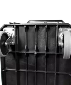 Husky 2-Tier Plastic 4-Wheeled Service Cart in Black with 500 lb. Capacity -Deals Hand Tools Zone Store black husky utility carts 410 113 0111 4f 1000