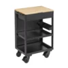 Husky Utility Cart with Wooden Top in Black (24.25 in. W x 37.5 in. H x 17.5 in. D) 1 Husky Utility Cart with Wooden Top in Black (24.25 in. W x 37.5 in. H x 17.5 in. D) -Deals Hand Tools Zone Store black husky utility carts htc1000018 64 1000