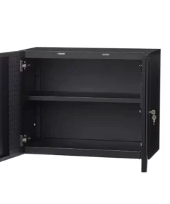 Husky Heavy Duty Welded 20-Gauge Steel Wall Mounted Garage Cabinet in Black (28 in. W x 22 in. H x 14 in. D) -Deals Hand Tools Zone Store black husky wall mounted cabinets htc1000010 1d 1000