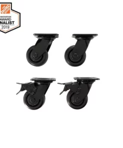 Husky 4 in. Caster Kit for Heavy Duty Welded Steel Garage Base Cabinets
