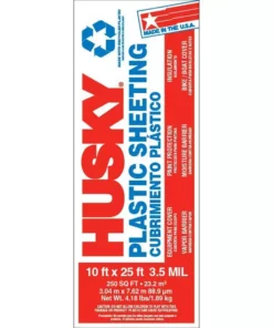 Husky 10 ft. x 25 ft. Black 3.5 mil Polyethylene Sheeting